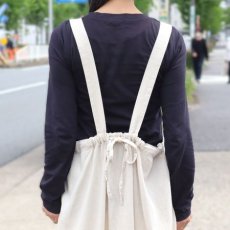 画像16: 【ista-ire】4.5oz綿麻甘撚りデニム　バックリボンジャンスカ (16)