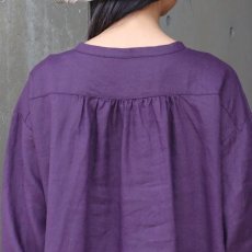画像7: 【08Mab】14番手リネンボリューム袖ヘンリーあきチュニック (7)