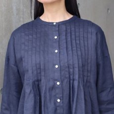 画像18: 【08Mab】14番手リネン前あきタックブラウス (18)