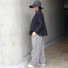 画像11: 【08Mab】コットンリネンオックスシャツ襟付きブラウス (11)