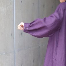 画像8: 【08Mab】14番手リネンボリューム袖ヘンリーあきチュニック (8)