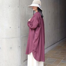 画像11: 【08Mab】コットンリネンバンド襟チュニック (11)