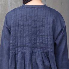画像19: 【08Mab】14番手リネン前あきタックブラウス (19)