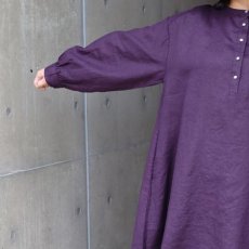 画像5: 【08Mab】14番手リネンボリューム袖ヘンリーあきチュニック (5)