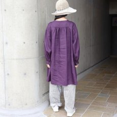画像11: 【08Mab】14番手リネンボリューム袖ヘンリーあきチュニック (11)