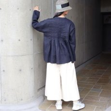 画像22: 【08Mab】14番手リネン前あきタックブラウス (22)