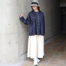 画像20: 【08Mab】14番手リネン前あきタックブラウス (20)