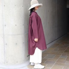 画像2: 【08Mab】コットンリネンバンド襟チュニック (2)