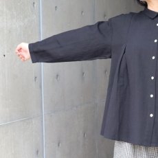 画像5: 【08Mab】コットンリネンオックスシャツ襟付きブラウス (5)