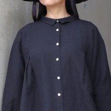 画像6: 【08Mab】コットンリネンオックスシャツ襟付きブラウス (6)