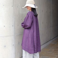 画像4: 【08Mab】14番手リネンボリューム袖ヘンリーあきチュニック (4)