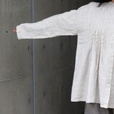 画像28: 【08Mab】14番手リネン前あきタックブラウス (28)