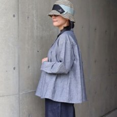 画像15: 【08Mab】コットンリネンオックスシャツ襟付きブラウス (15)
