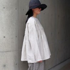 画像25: 【08Mab】14番手リネン前あきタックブラウス (25)