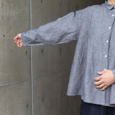 画像16: 【08Mab】コットンリネンオックスシャツ襟付きブラウス (16)