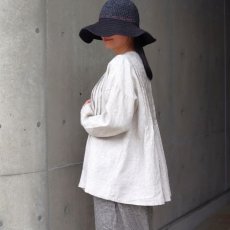 画像27: 【08Mab】14番手リネン前あきタックブラウス (27)