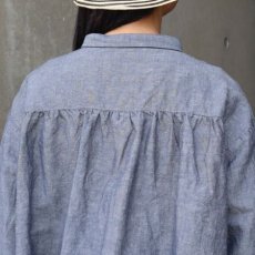 画像18: 【08Mab】コットンリネンオックスシャツ襟付きブラウス (18)