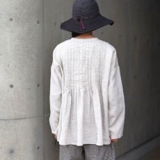 画像26: 【08Mab】14番手リネン前あきタックブラウス (26)
