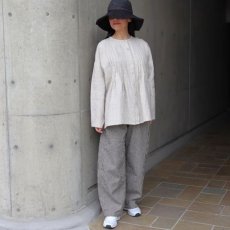 画像39: 【NARU FACTORY】綿麻チェックノッポパンツ (39)