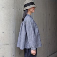 画像13: 【08Mab】コットンリネンオックスシャツ襟付きブラウス (13)