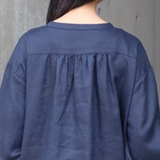 画像19: 【08Mab】14番手リネンボリューム袖ヘンリーあきチュニック (19)