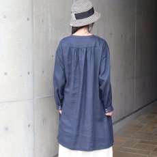 画像15: 【08Mab】14番手リネンボリューム袖ヘンリーあきチュニック (15)