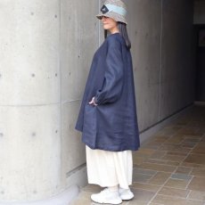 画像23: 【08Mab】14番手リネンボリューム袖ヘンリーあきチュニック (23)