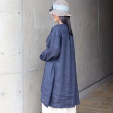 画像16: 【08Mab】14番手リネンボリューム袖ヘンリーあきチュニック (16)
