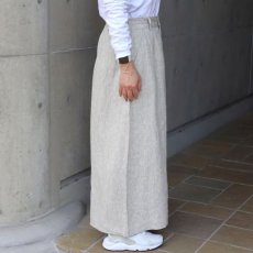画像11: 【08Mab】9番手リネンファスナーあきワイドパンツ (11)
