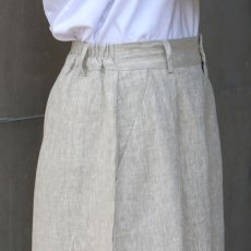 画像16: 【08Mab】9番手リネンファスナーあきワイドパンツ (16)