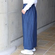 画像4: 【08Mab】9番手リネンファスナーあきワイドパンツ (4)