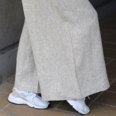 画像18: 【08Mab】9番手リネンファスナーあきワイドパンツ (18)