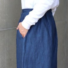 画像6: 【08Mab】9番手リネンファスナーあきワイドパンツ (6)