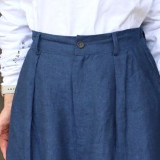 画像5: 【08Mab】9番手リネンファスナーあきワイドパンツ (5)