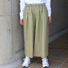 画像14: 【08Mab】14番手リネンワイドギャザーパンツ (14)