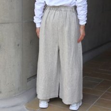 画像12: 【08Mab】9番手リネンファスナーあきワイドパンツ (12)