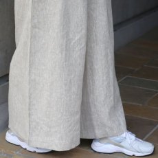 画像17: 【08Mab】9番手リネンファスナーあきワイドパンツ (17)