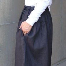 画像9: 【08Mab】14番手リネンワイドギャザーパンツ (9)