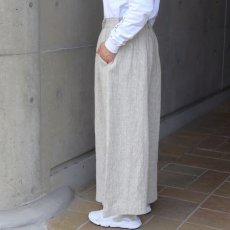 画像13: 【08Mab】9番手リネンファスナーあきワイドパンツ (13)
