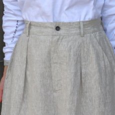 画像14: 【08Mab】9番手リネンファスナーあきワイドパンツ (14)