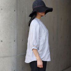 画像15: 【NARU FACTORY】 ローン塩縮ランダムドット ターキーシャツスタンドカラー (15)