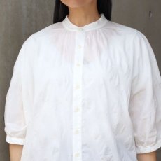 画像30: 【NARU FACTORY】 ローン塩縮ランダムドット ターキーシャツスタンドカラー (30)