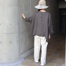 画像10: 【08Mab】リネンシャンブレー2wayギャザーブラウス (10)