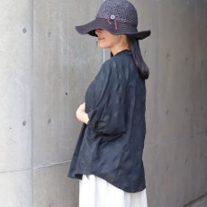 画像4: 【NARU FACTORY】 ローン塩縮ランダムドット ターキーシャツスタンドカラー (4)