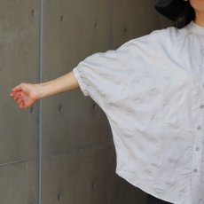 画像18: 【NARU FACTORY】 ローン塩縮ランダムドット ターキーシャツスタンドカラー (18)