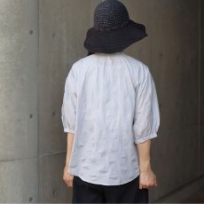 画像16: 【NARU FACTORY】 ローン塩縮ランダムドット ターキーシャツスタンドカラー (16)