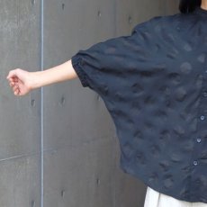 画像5: 【NARU FACTORY】 ローン塩縮ランダムドット ターキーシャツスタンドカラー (5)