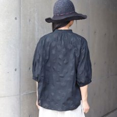 画像3: 【NARU FACTORY】 ローン塩縮ランダムドット ターキーシャツスタンドカラー (3)