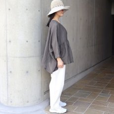 画像9: 【08Mab】リネンシャンブレー2wayギャザーブラウス (9)