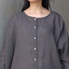 画像17: 【08Mab】リネンシャンブレー2wayギャザーブラウス (17)